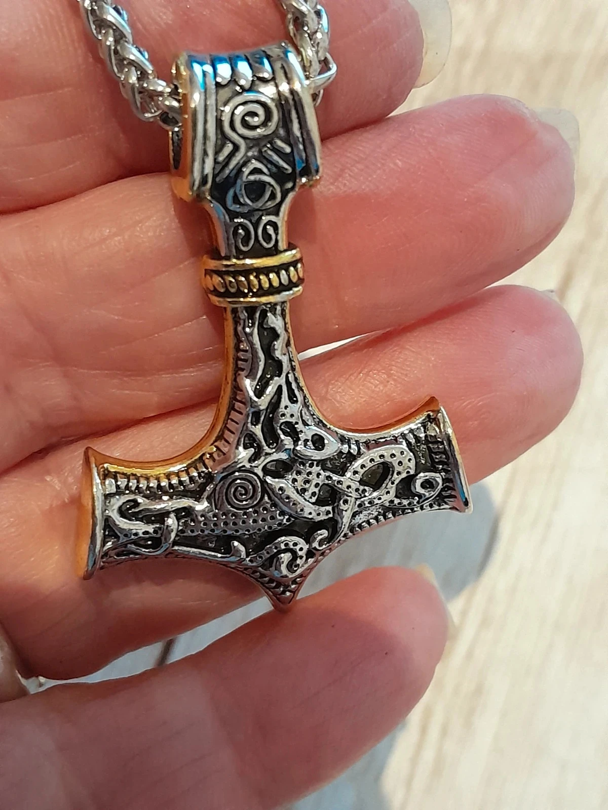 Ketting met hanger, Viking-stijl, met Thor's Hamar hanger – photo 3
